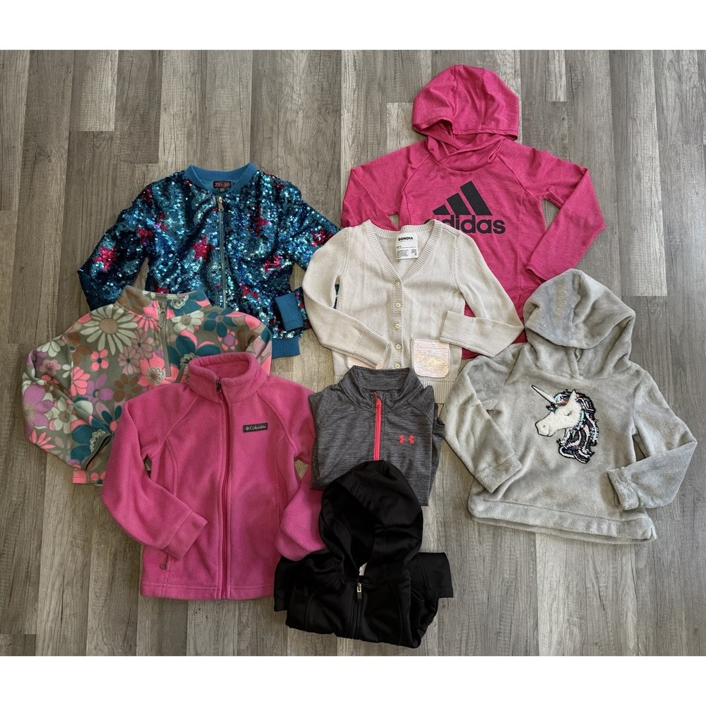 Girl Sweatshirts Size 6/6x Lot of 8 Jojo's  Columbia Under Armour Sonoma Btween‎